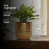 Anvil Bloom Hammered Metal Planter