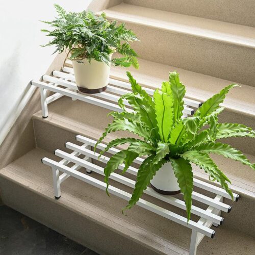 Botanika Elevate Metal Plant Stand (White) - Set Of Two