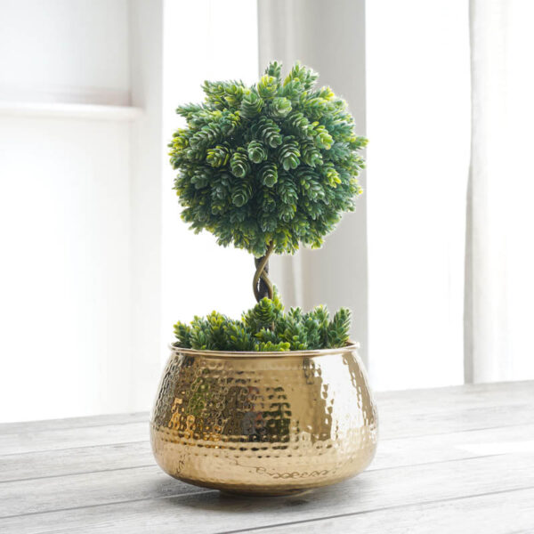 Classic Hammered Planter - Gold