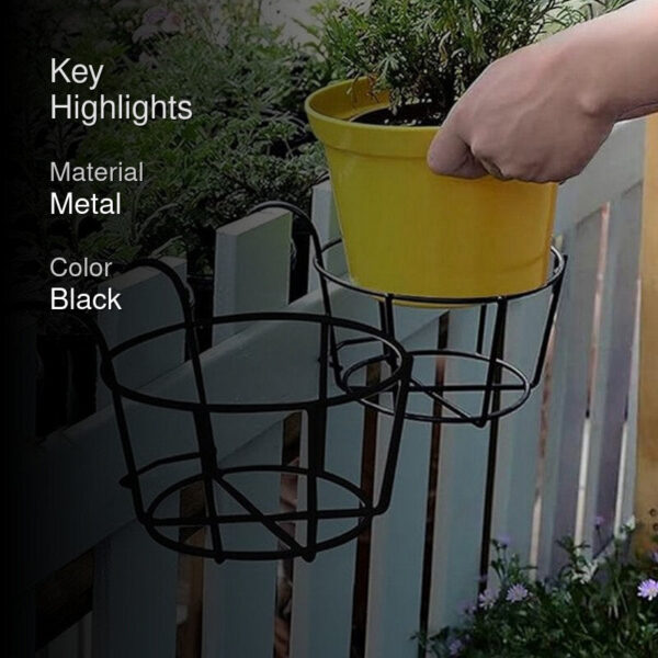 Dark Fern Metal Planter Stand - Set Of Two
