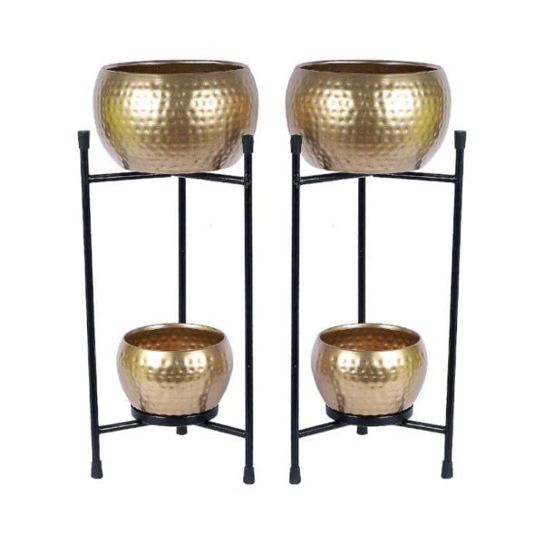 Double Globola Planter - Set Of Two Double Globola Planter - Set Of Two