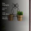 Double Hoot Wall Planter - Set Of Three