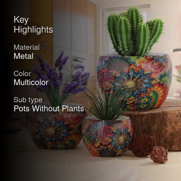 Elitta Ethnic Handcrafted Planter - Set Of Three