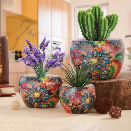 Elitta Ethnic Handcrafted Planter - Set Of Three