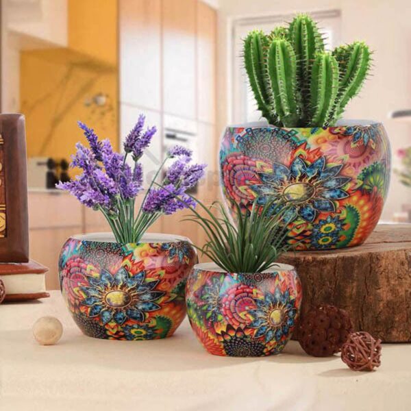 Elitta Ethnic Handcrafted Planter - Set Of Three