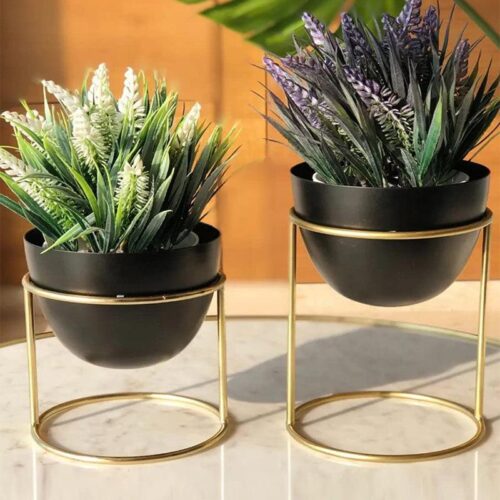 Gina Planter With Stand - Set Of Two