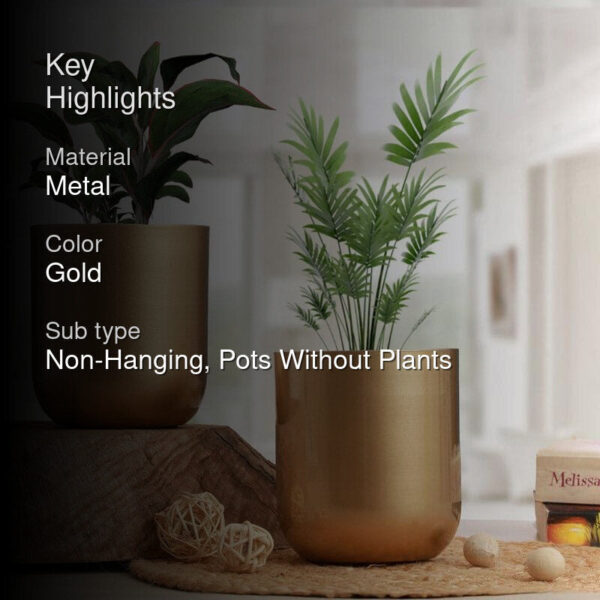 Goldo Glamour Planter - Set Of Two Goldo Glamour Planter - Set Of Two