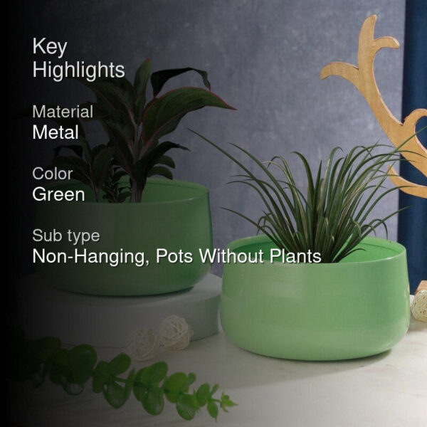 Helena Hue Planter (Green) - Set Of Two Helena Hue Planter (Green) - Set Of Two