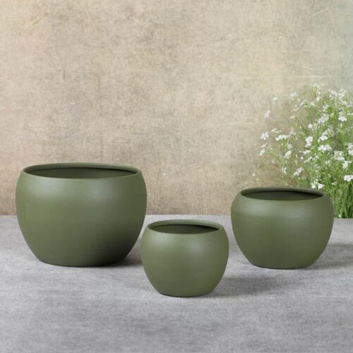 Ivera Dune Planter (Green) - Set Of Three