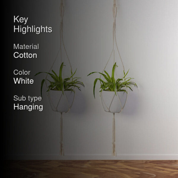 Lasya Macrame Planter - Set Of Two Lasya Macrame Planter - Set Of Two