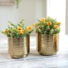 Nisya Hammered Planter - Set Of Two