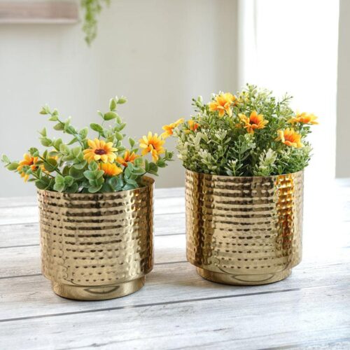 Nisya Hammered Planter - Set Of Two