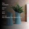 Pitcher Perfect Iron Planter (Blue) - Set Of Two