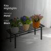 Planar Metal Planter (Black) - Set Of Four