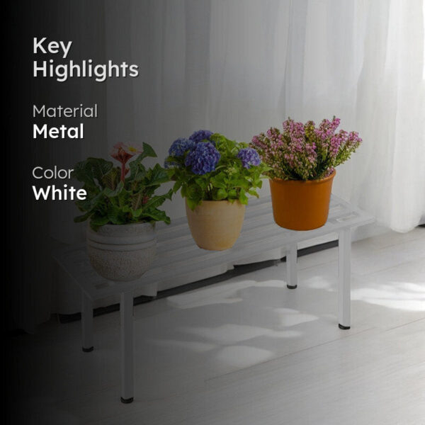 Planar Metal Planter - White