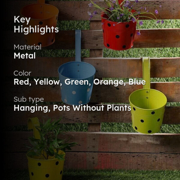 Polka Dots Hanging Planters Set Polka Dots Hanging Planters Set
