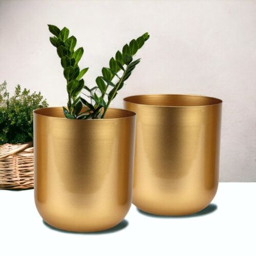 Ruba Neita Planter (Gold) - Set Of Two