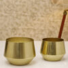 Simone Oak Planter (Gold) - Set Of Two