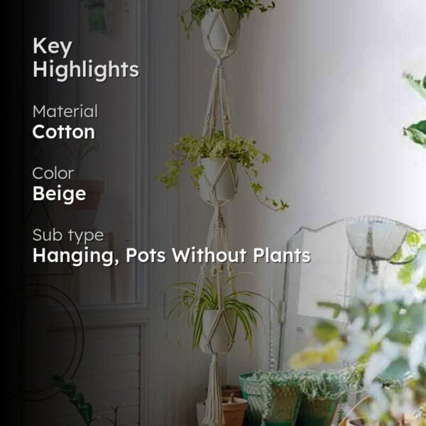 Sofia Macrame Plant Hanger - Set Of Two Sofia Macrame Plant Hanger - Set Of Two