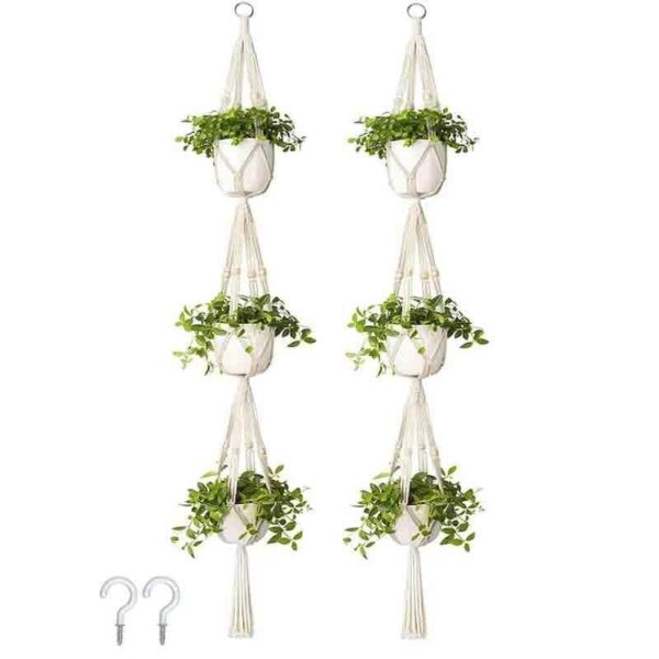 Sofia Macrame Plant Hanger - Set Of Two Sofia Macrame Plant Hanger - Set Of Two