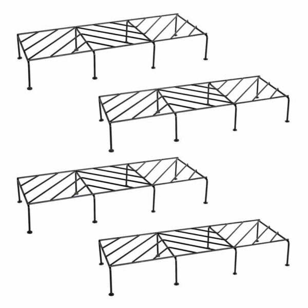 UGAOO Rectangular Flower Pot Stand (Black)- Set Of Four UGAOO Rectangular Flower Pot Stand (Black)- Set Of Four