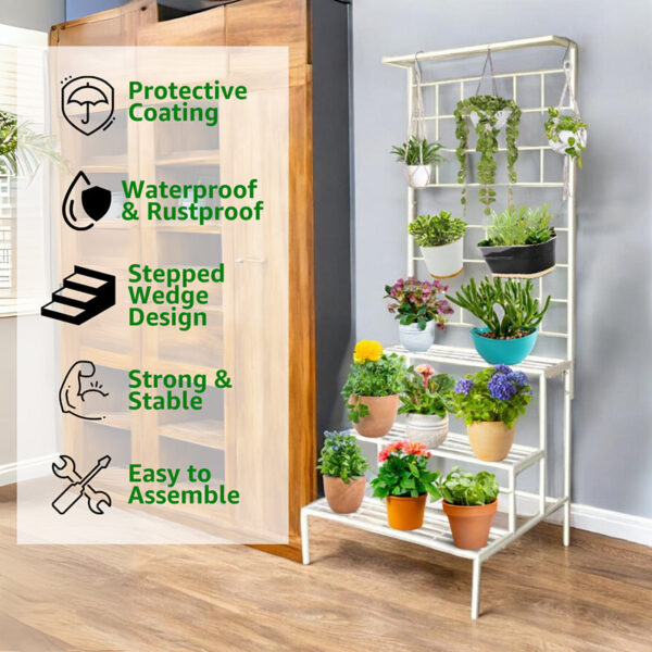 Vetro Planter Stand - White Vetro Planter Stand - White