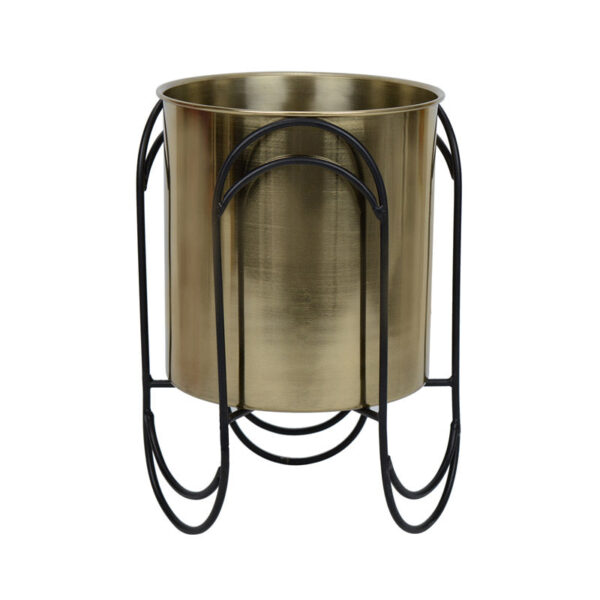 Vyra Stainless Steel Planter - Gold & Black Vyra Stainless Steel Planter - Gold & Black