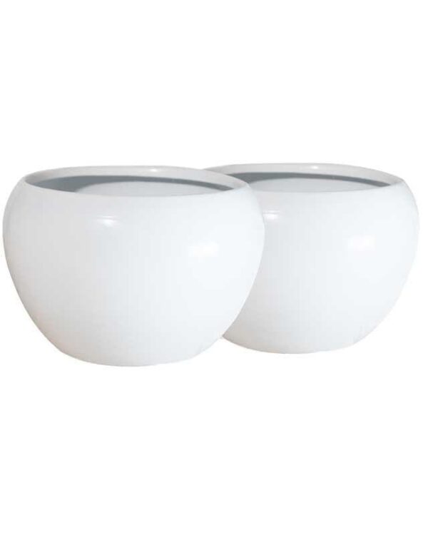 Whimsical White Planters - Set Of Two Whimsical White Planters - Set Of Two